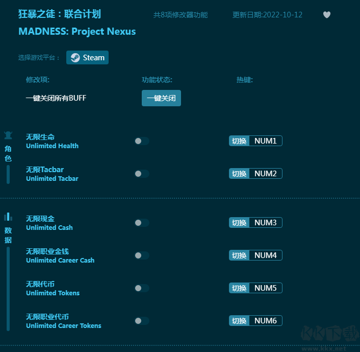 狂暴之徒:联合计划八项修改器