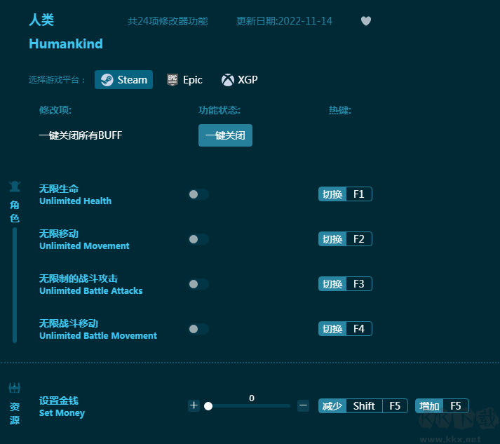 人类二十四项修改器
