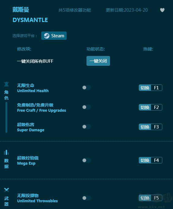 dysmantle五项修改器