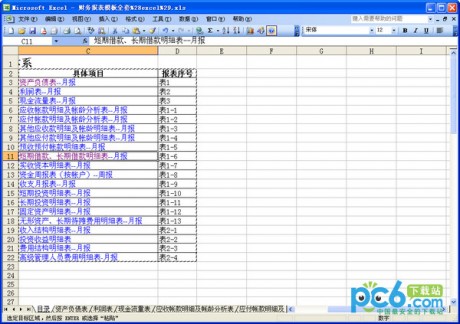 财务报表模板