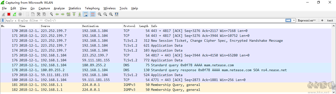 网络抓包工具wireshark