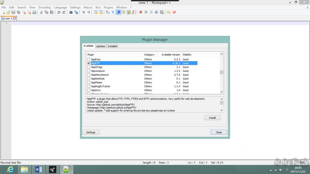 notepad nppftp插件