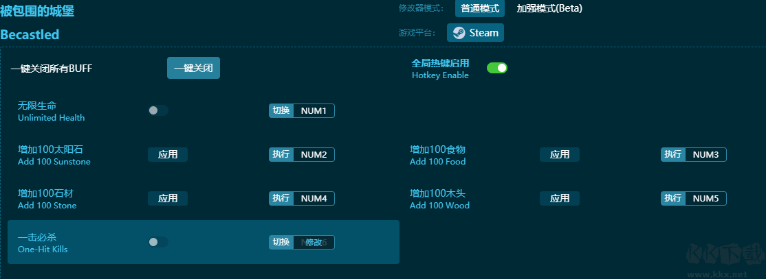 Becastled六项修改器