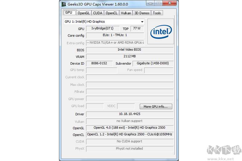 GPU Caps Viewer显卡检测工具免费版
