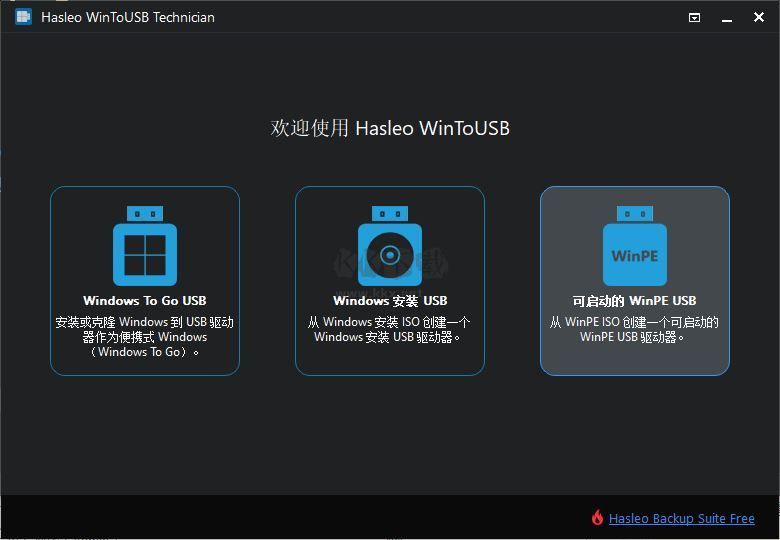 Hasleo WinToUSBU盘安装系统工具