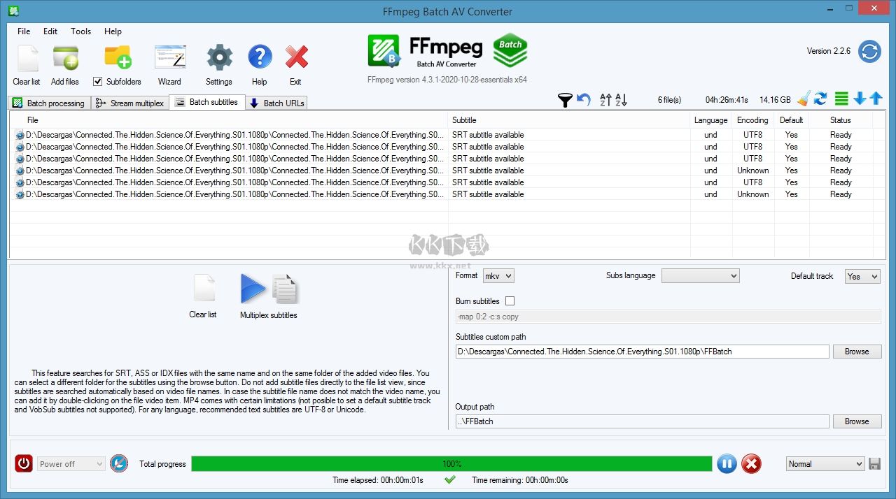 FFmpeg Batch AV Converte(FFmpeg界面版)