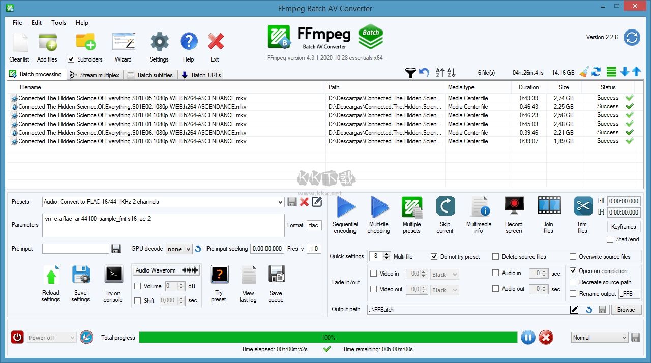 FFmpeg Batch AV Converte(FFmpeg界面版)