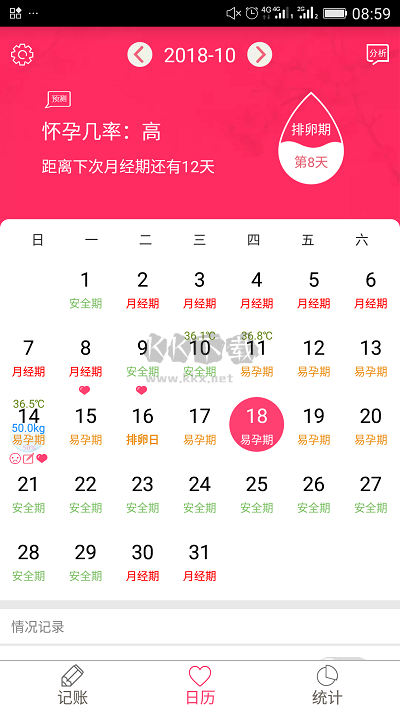 排卵期安全期日历APP