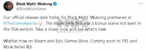 黑神話悟空官方游戲即將登陸PS5和XSX