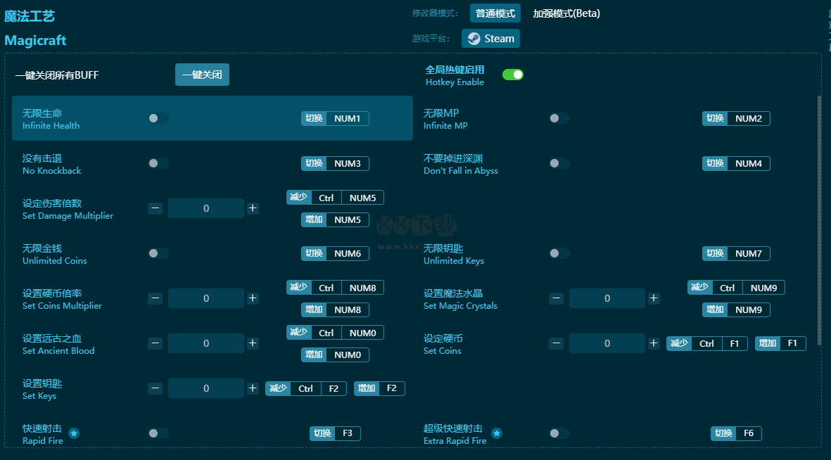 魔法工艺十九项修改器