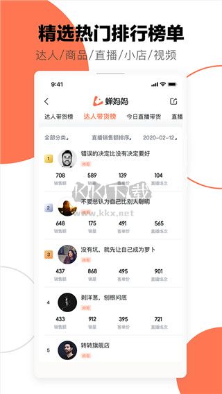 蝉妈妈数据分析APP