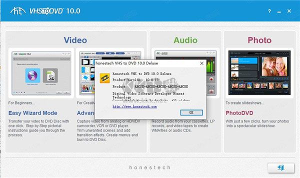 honestech VHS to DVD破解版