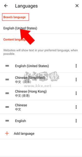 brave浏览器官方版怎么设置中文图片3