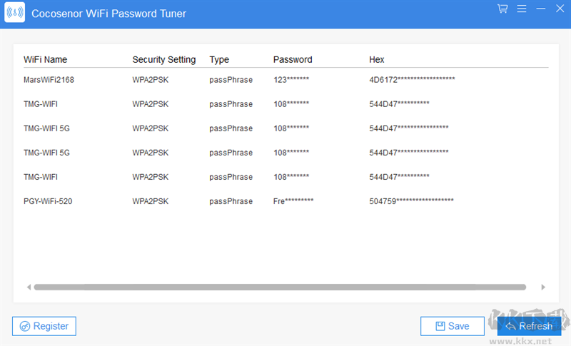 Cocosenor WiFi Password Tuner(Windows密码调谐器)