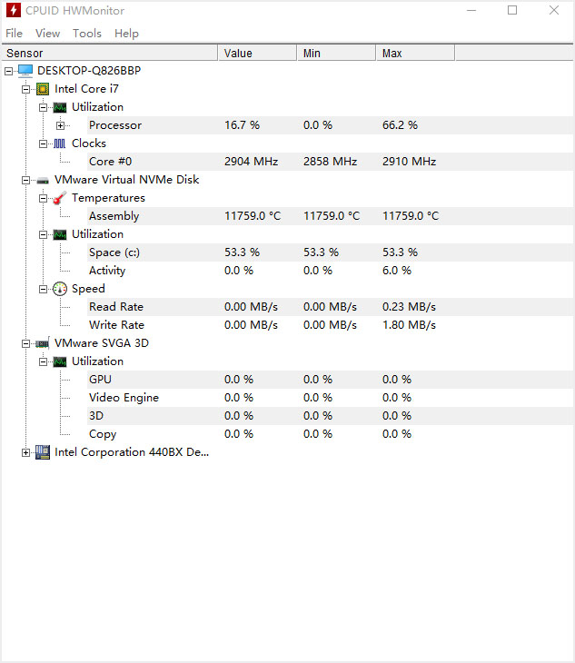 HWMonitor(cpu检测工具)