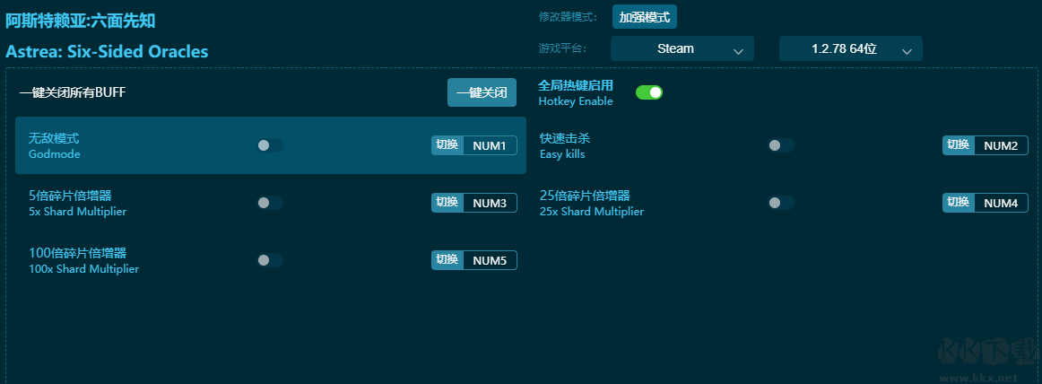 阿斯特赖亚：六面先知四项修改器绿色版