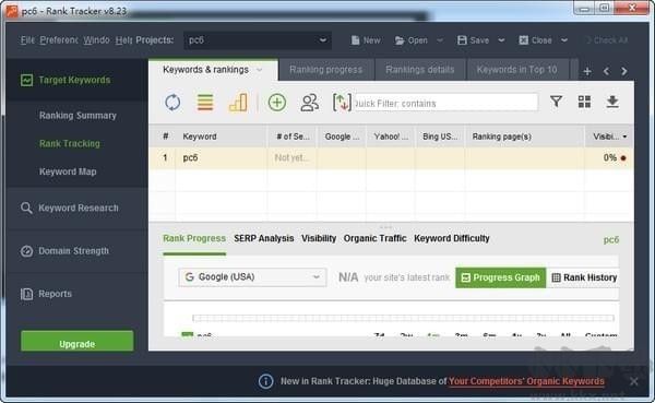 rank tracker（网站关键词分析工具）