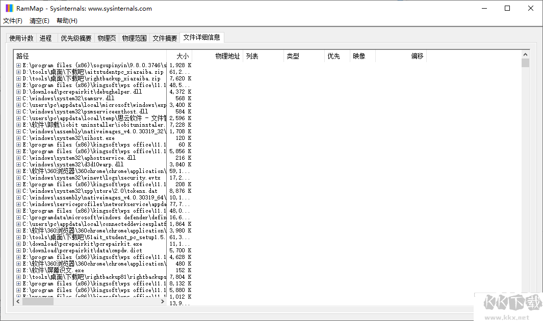 RAMMap(内存分析清理工具)