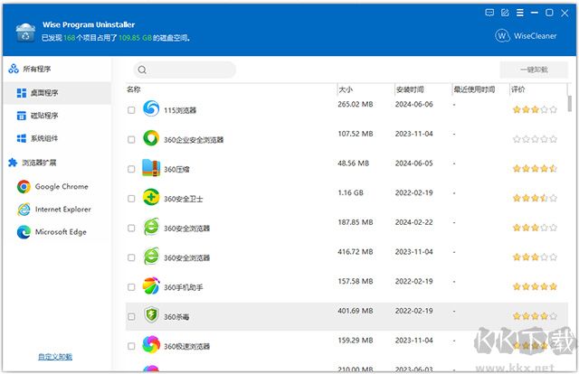 wise program uninstaller（强力删除软件）
