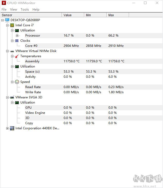 HWMonitor(cpu检测工具) v1.53官方版
