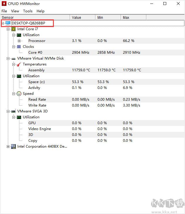 HWMonitor(cpu检测工具) v1.53官方版