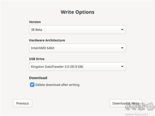 Fedora Media Writer(图形应用)