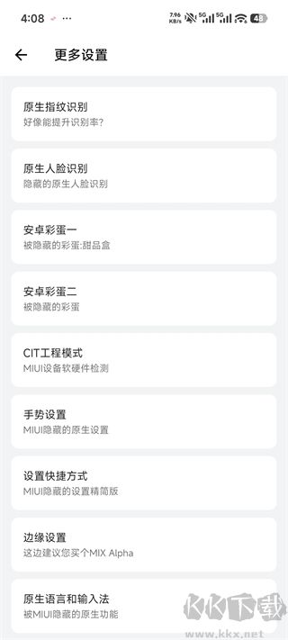 隐启设置(Preview)