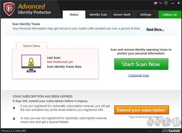 Advanced Identity Protector(系统信息安全保护工具)