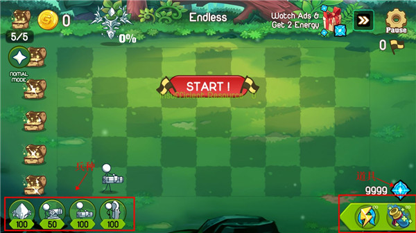 火柴人防御卡通战争