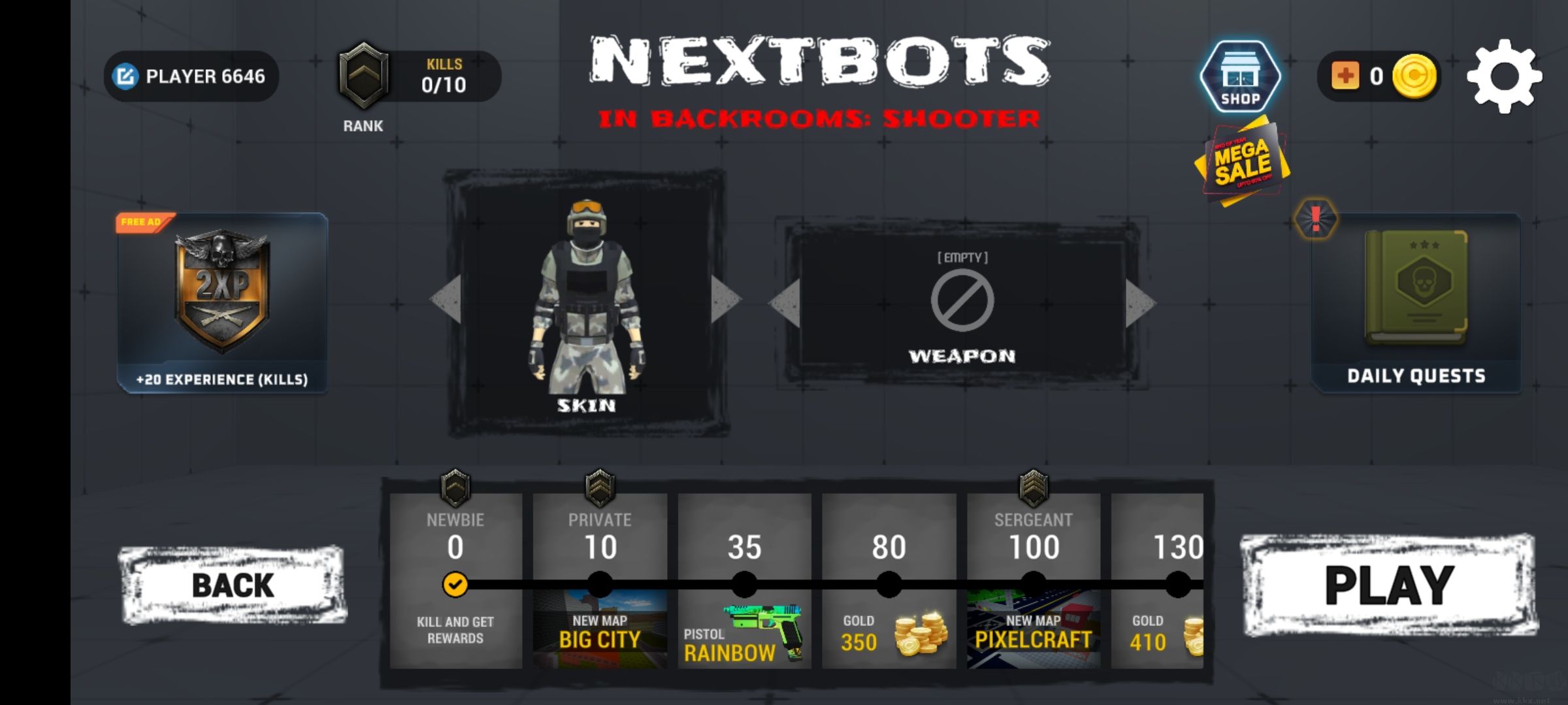 密室射手(Nextbots In Backrooms Shooter)