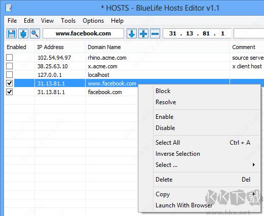 BlueLife Hosts Editor(host文件编辑工具)