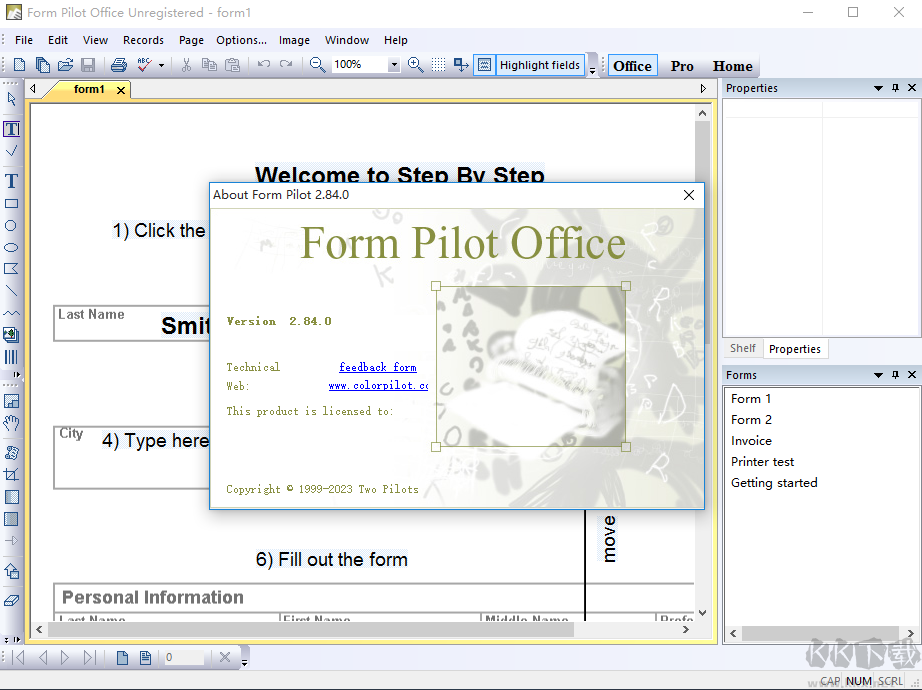 form pilot pro(填充纸张表格设计)