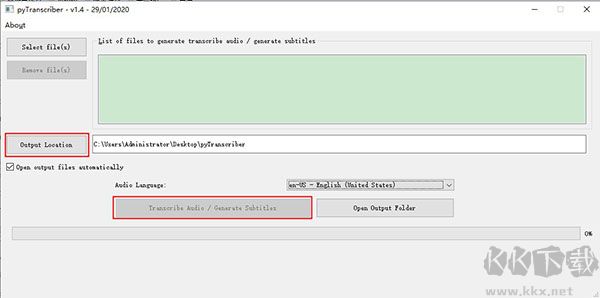 pyTranscriber(语音转字幕软件)