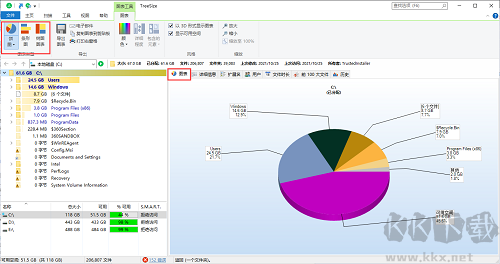 TreeSize(磁盘空间分析管理工具)