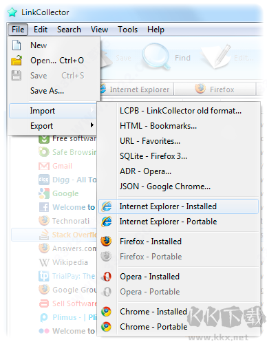 LinkCollector(便携式书签管理器)