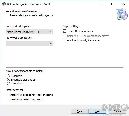 K-Lite Mega Codec Pack(万能解码器)