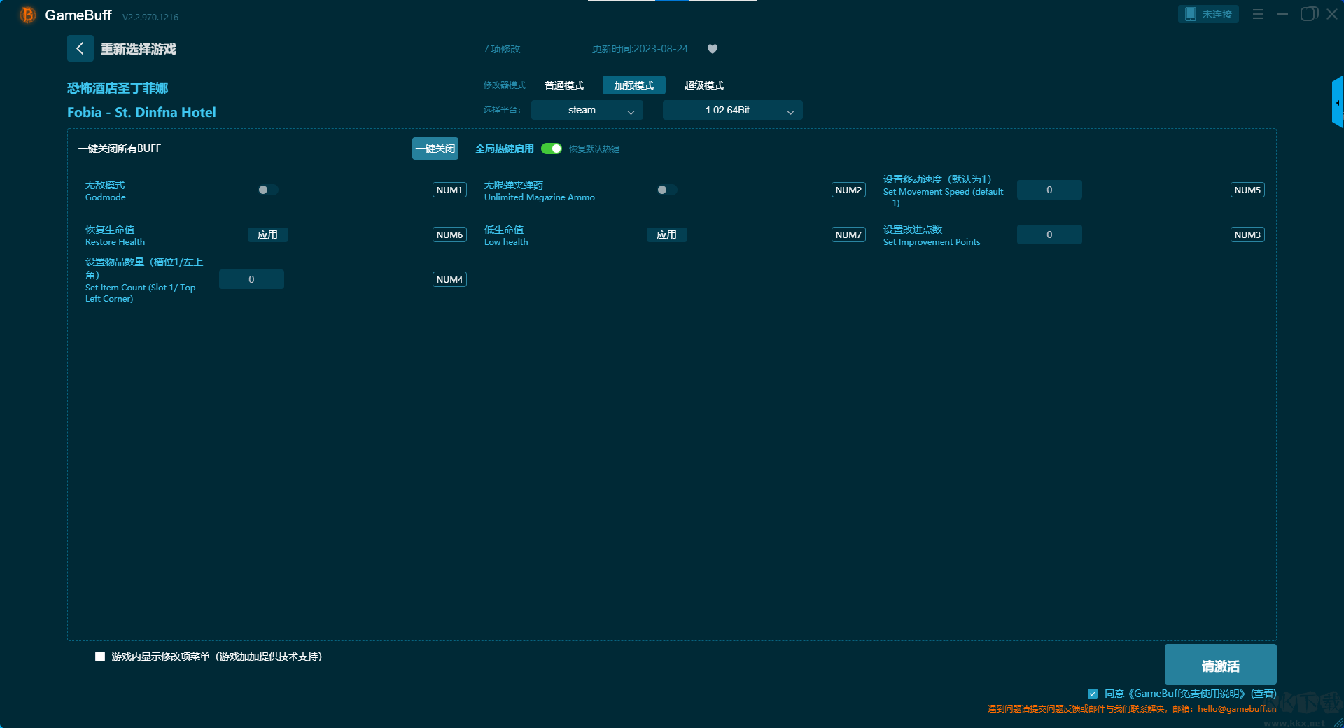 恐怖酒店圣丁菲娜十二项修改器
