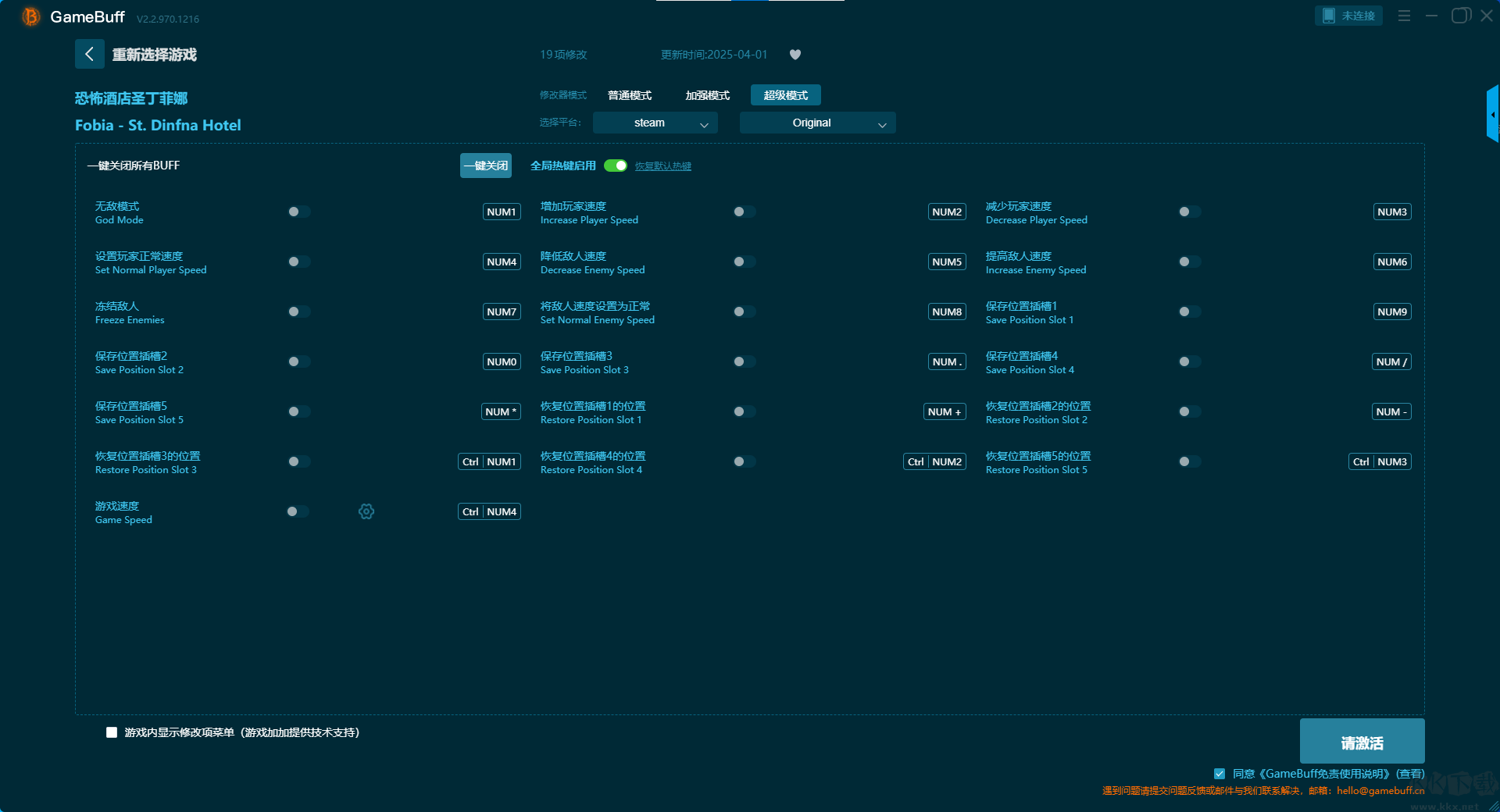 恐怖酒店圣丁菲娜十二项修改器