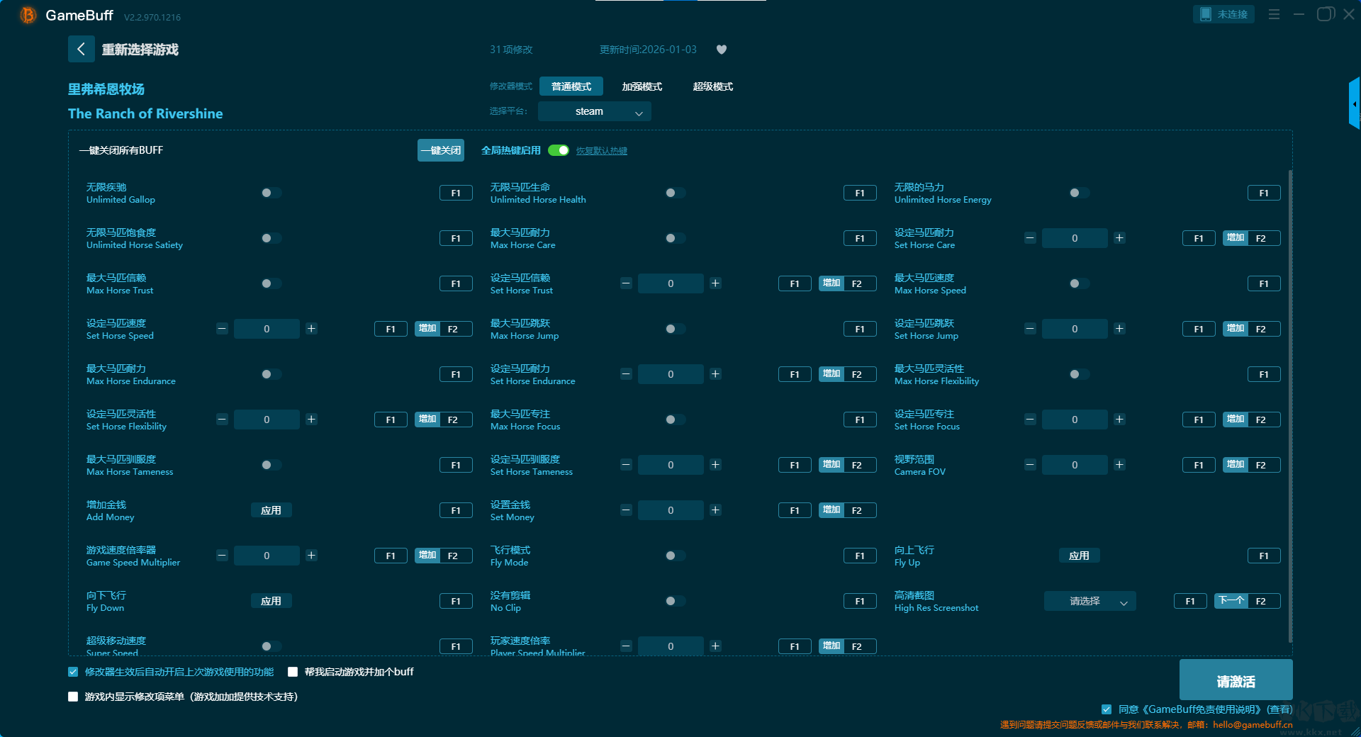 里弗希恩牧场三十一项修改器