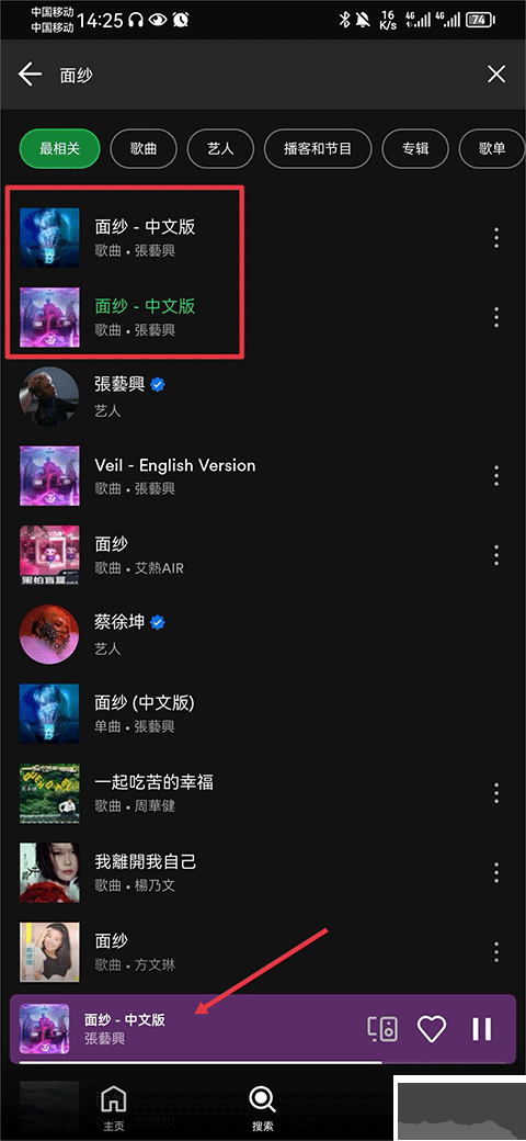 Spotify音乐播放