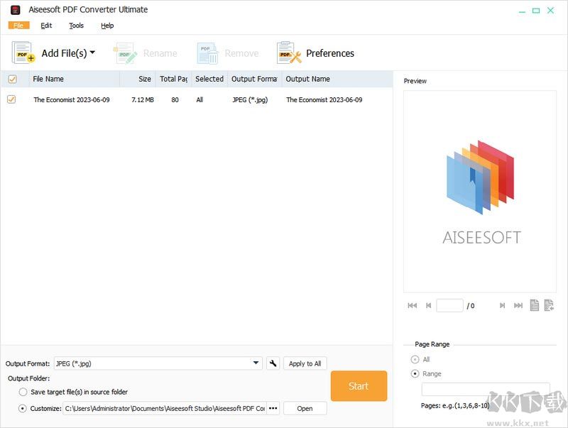 aiseesoft pdf converter ultimate(PDF格式转换工具)