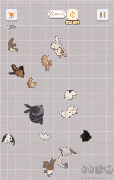 挤在一起的兔兔