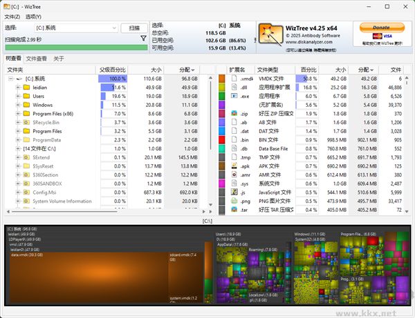 WizTree(磁盘空间分析器)