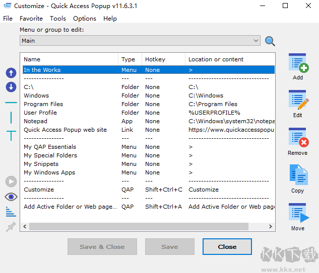Quick Access Popup(快速启动菜单)