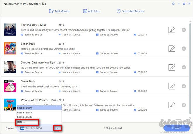 NoteBurner Video Converter(M4V格式转换器)