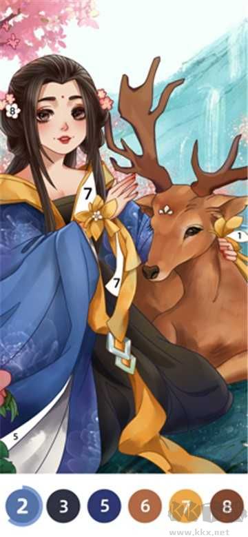 花花填色