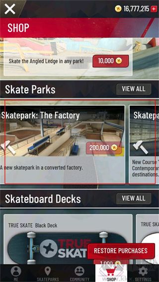 True Skate全解锁版