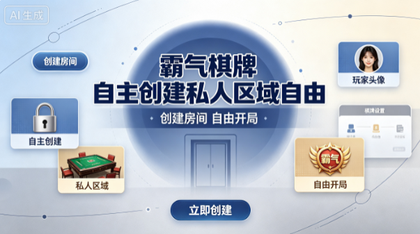霸气棋牌自主创建私人区域自由-霸气棋牌邀请亲友构建专属网络-霸气棋牌私人区域营造专属氛围