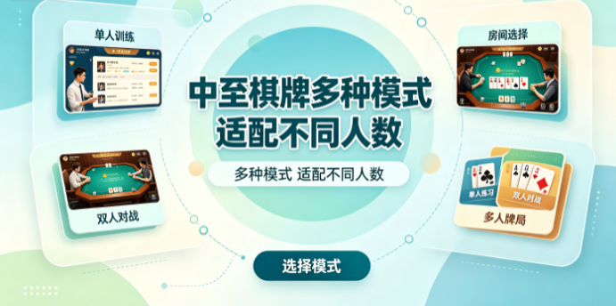 中至棋牌灵活切换对局场景