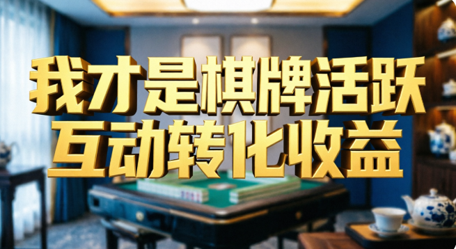我才是棋牌活跃互动转化收益-我才是棋牌体验棋牌本真乐趣-我才是棋牌汇聚各地爱好者